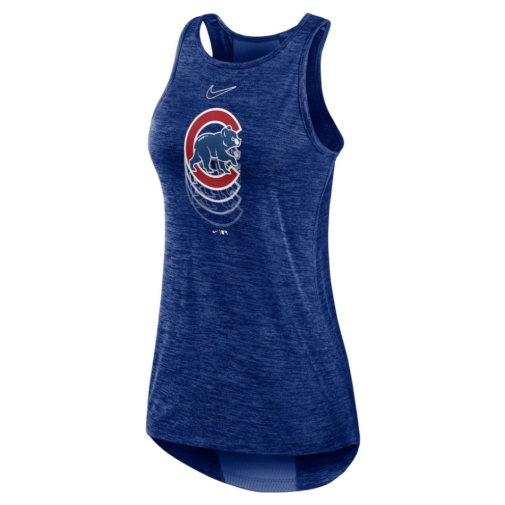 Chicago Cubs Nike Women's Logo Fade High Neck Performance Tank Top - Royal - Nike Online