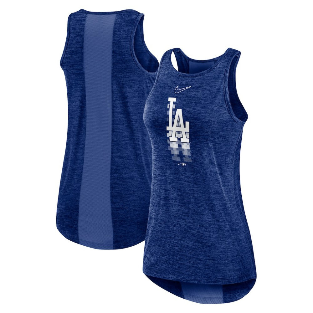 Los Angeles Dodgers Nike Women's Logo Fade High Neck Performance Tank Top - Royal - Nike Lifestyle