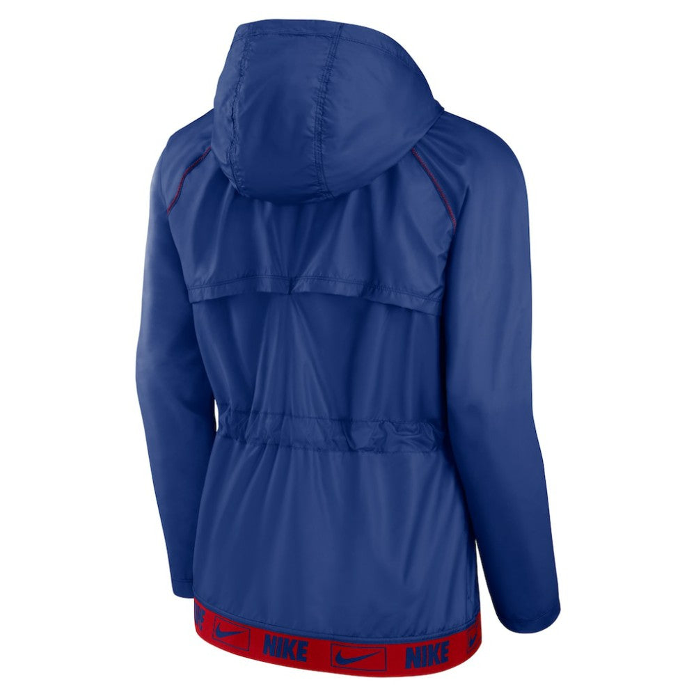 Chicago Cubs Nike Women's Statement Raglan Full-Zip Hoodie Jacket - Royal/Red - Nike on Sale