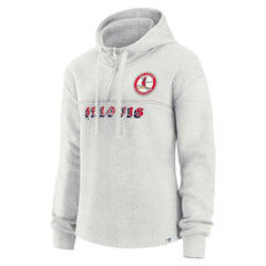 St. Louis Cardinals Fanatics Women's True Classics Legacy Quarter-Zip Hoodie - Oatmeal - Fanatics Discount