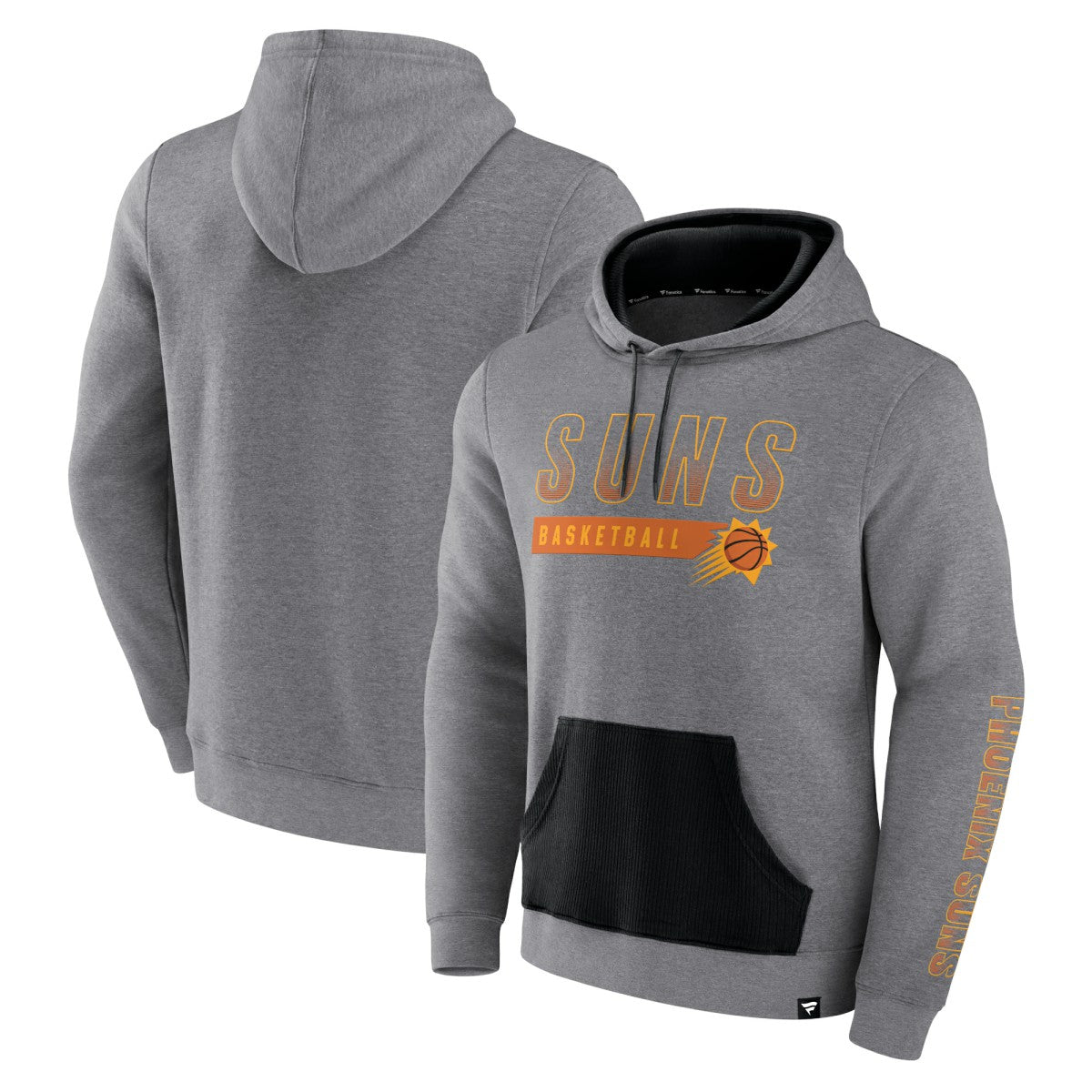 Phoenix Suns Off The Bench Color Block Pullover Hoodie Heathered Gray | Fanatics