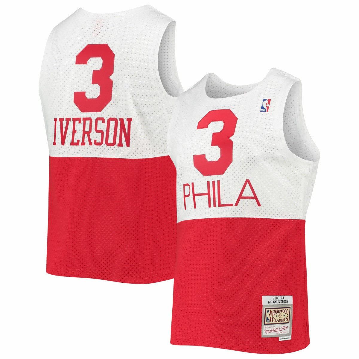 Allen Iverson Philadelphia 76ers 2003/2004 Hardwood Classics Swingman Jersey White | Mitchell & Ness discount