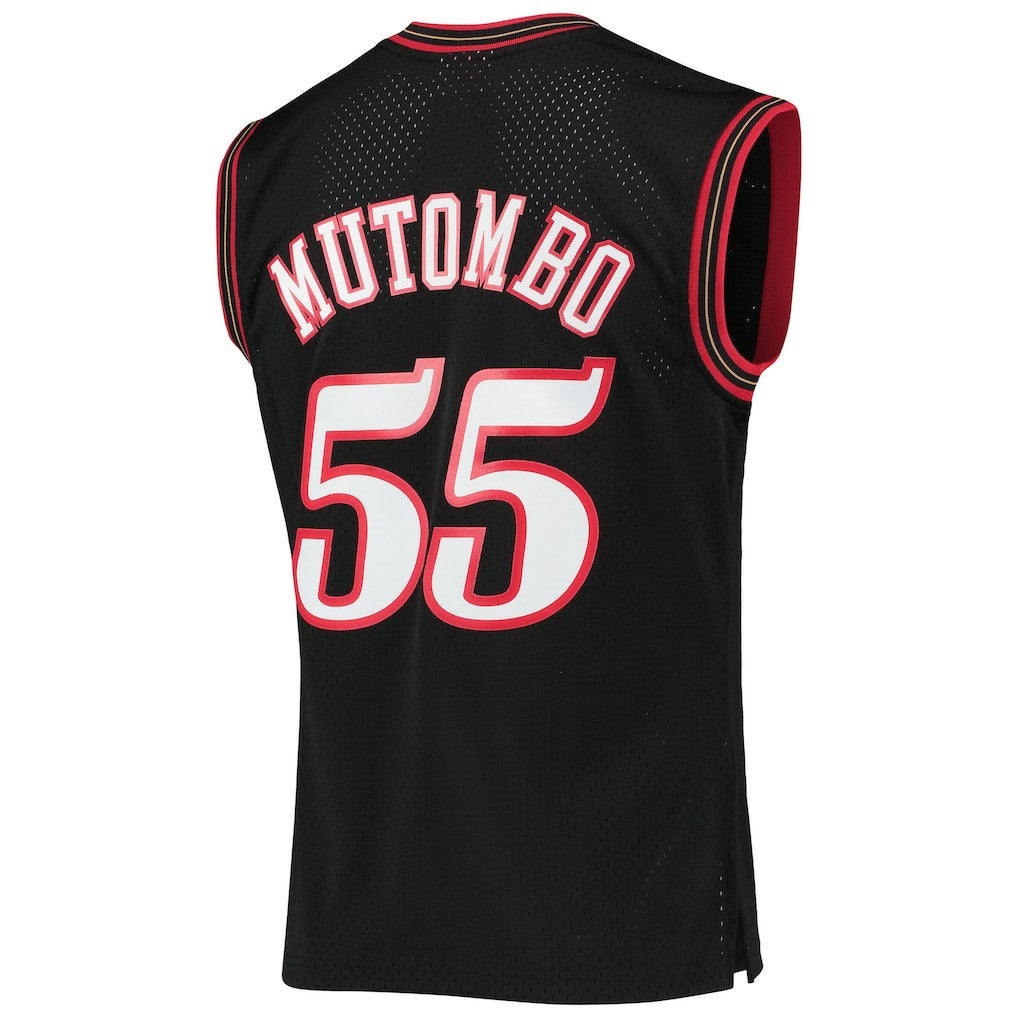 Dikembe Mutombo Philadelphia 76ers Hardwood Classics Swingman Jersey Black | Mitchell & Ness Lifestyle