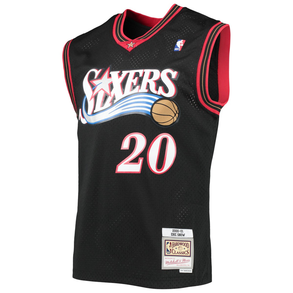 Eric Snow Philadelphia 76ers 2000/01 Hardwood Classics Swingman Jersey Black | Mitchell & Ness
