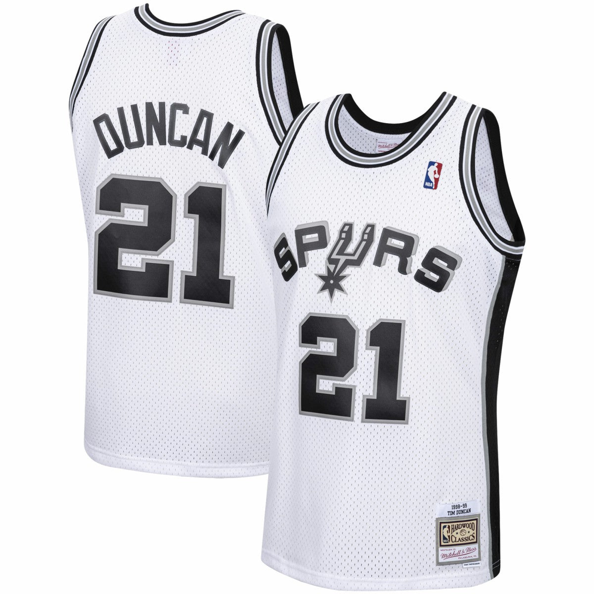 Tim Duncan San Antonio Spurs 1998/99 Hardwood Classics Swingman Jersey White | Mitchell & Ness discount