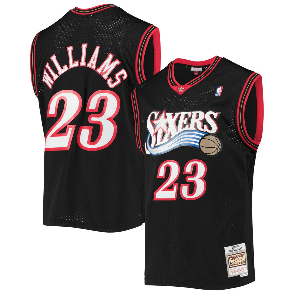 Lou Williams Philadelphia 76ers 2005/06 Hardwood Classics Swingman Jersey Black | Mitchell & Ness online