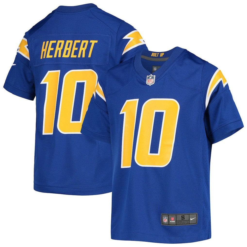 Nike Justin Herbert Los Angeles Chargers Youth Game Jersey Royal
