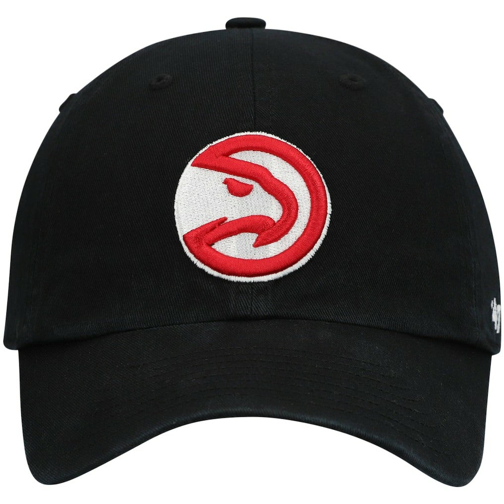 Atlanta Hawks '47 Core Logo Clean Up Adjustable Hat Black | 47 brand discount