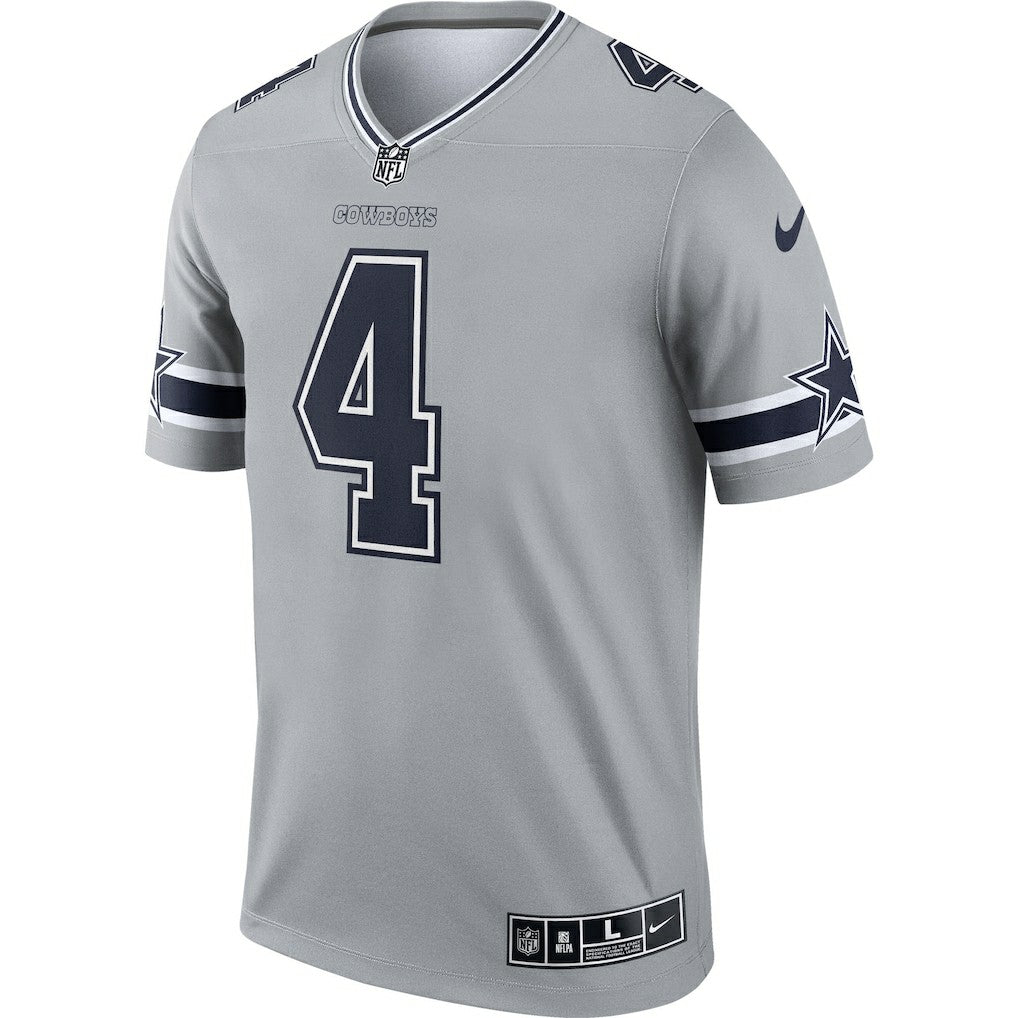 Nike Dak Prescott Dallas Cowboys Inverted Legend Player Performance Top Gray