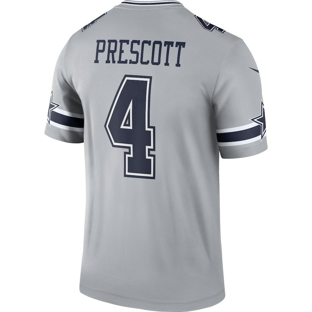 Nike Dak Prescott Dallas Cowboys Inverted Legend Player Performance Top Gray