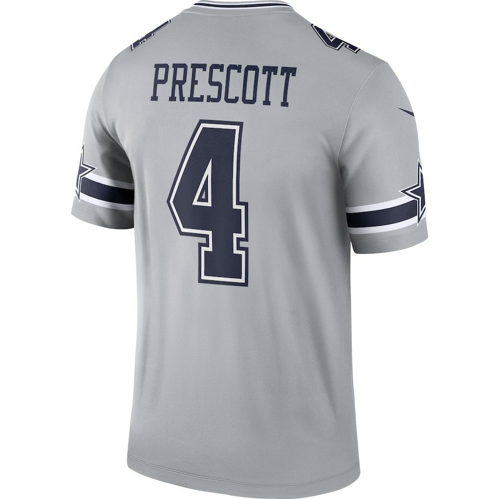 Nike Dak Prescott Dallas Cowboys Inverted Legend Player Performance Top Gray