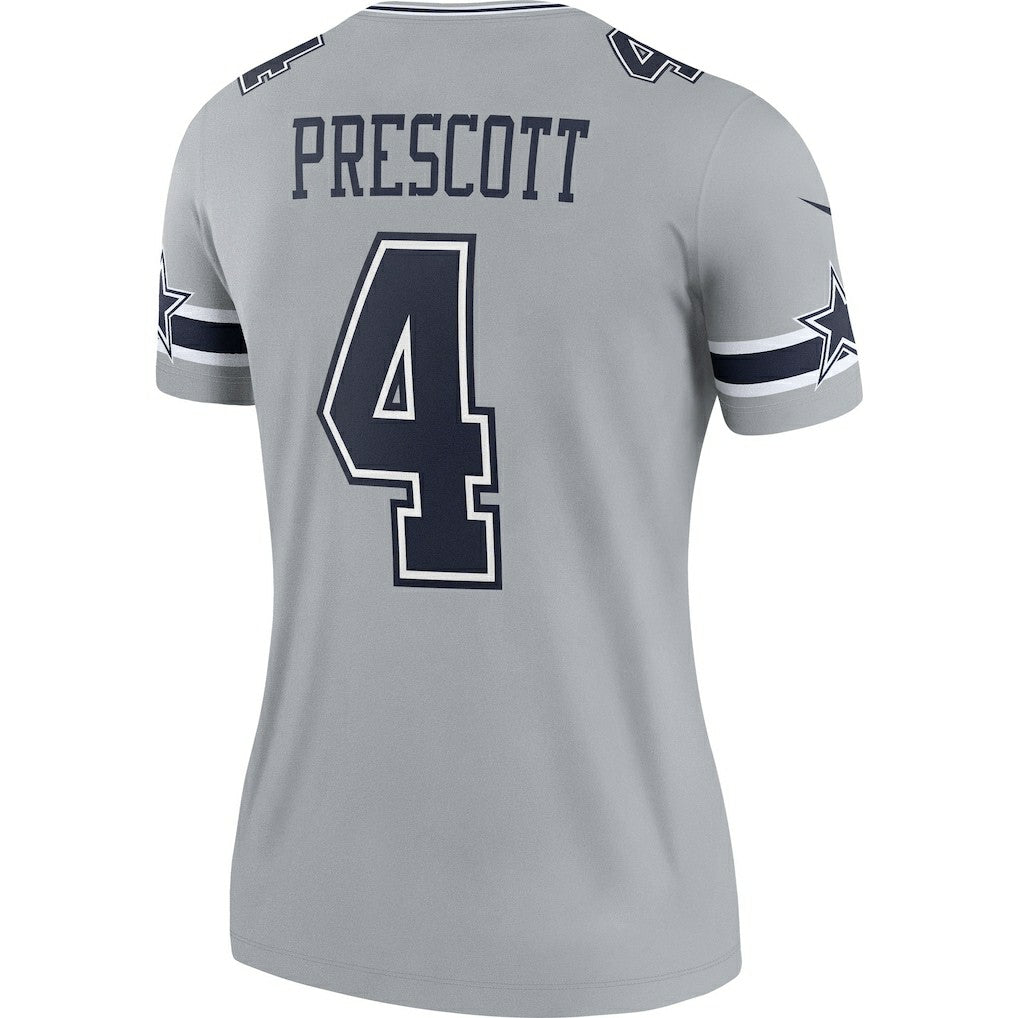 Nike Dak Prescott Dallas Cowboys Women's Legend Player Performance Top Gray