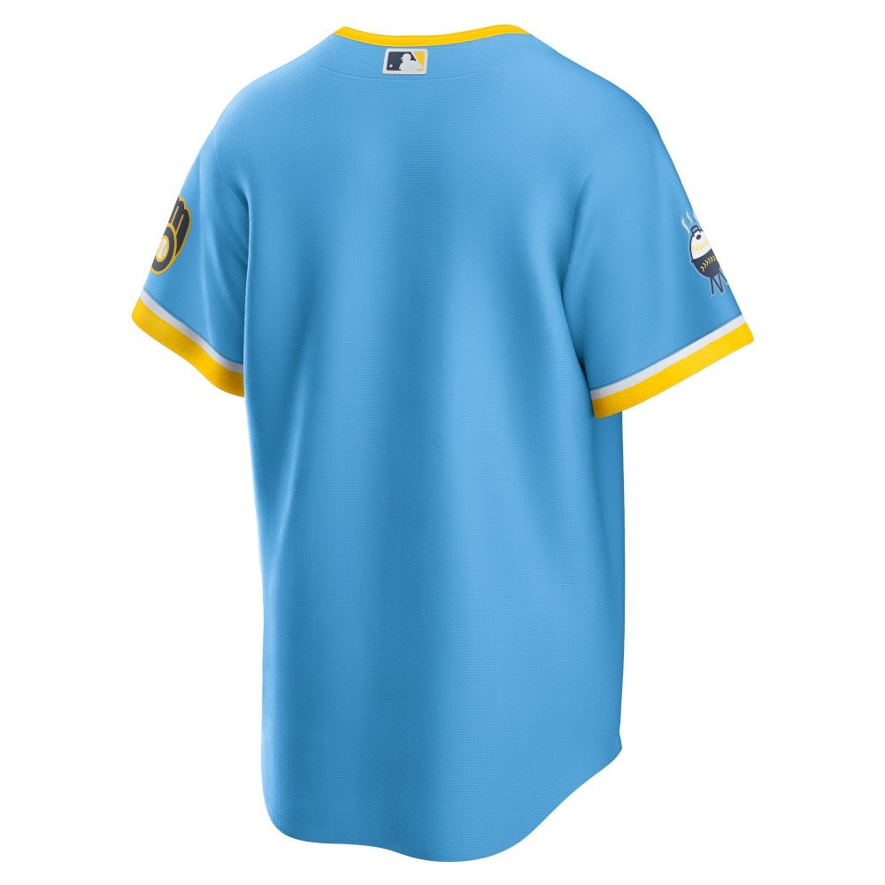 Milwaukee Brewers Nike City Connect Replica Team Jersey - Powder Blue - Nike Discount
