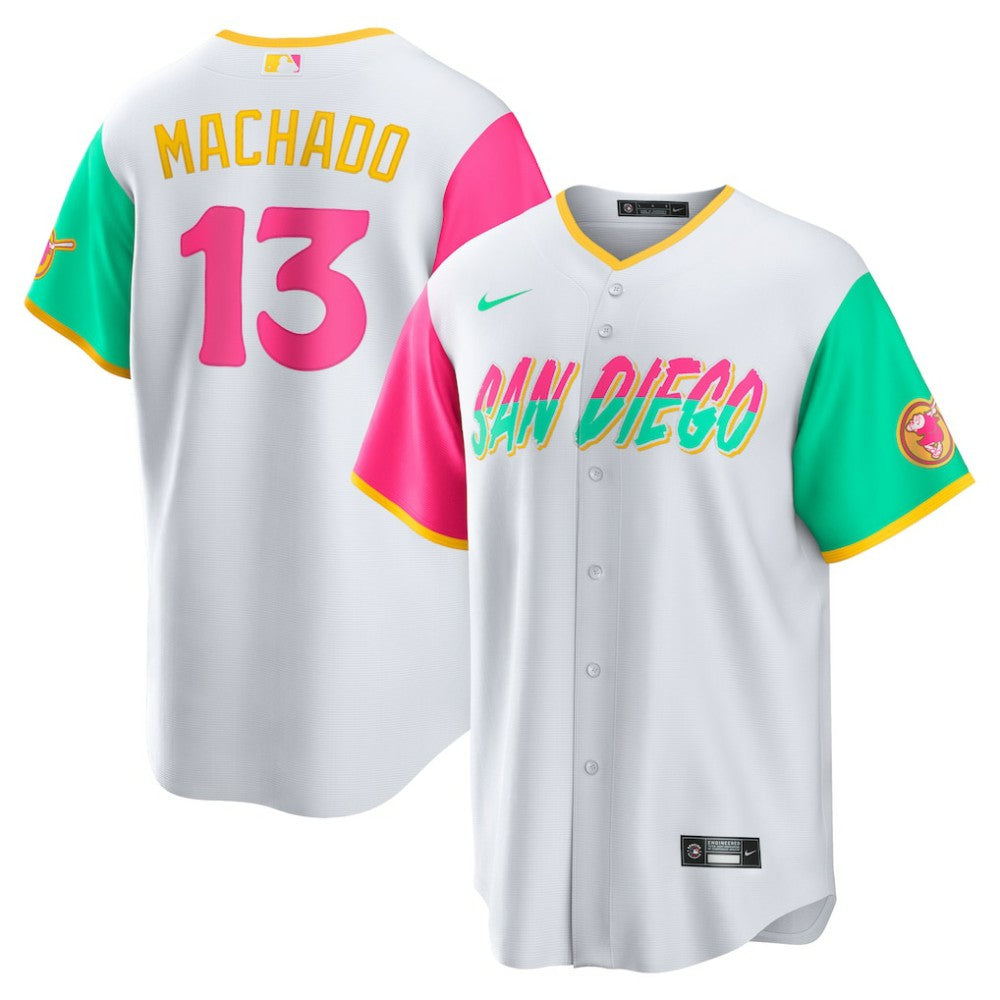 Manny Machado San Diego Padres Nike City Connect Replica Player Jersey - White - Nike Online