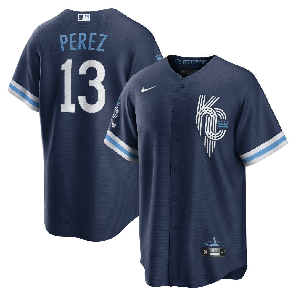 Salvador Perez Kansas City Royals Nike City Connect Replica Player Jersey - Navy - Nike on Sale