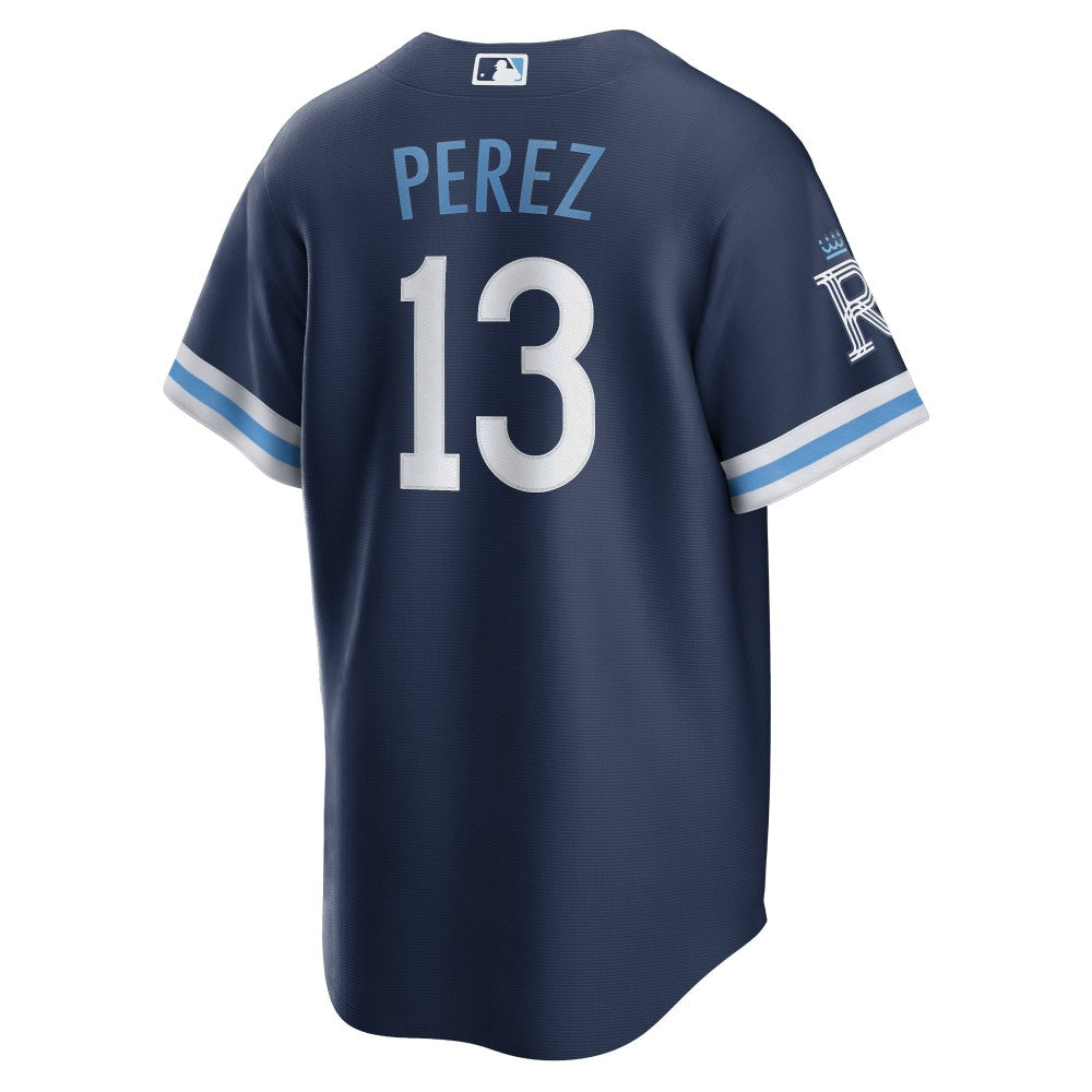 Salvador Perez Kansas City Royals Nike City Connect Replica Player Jersey - Navy - Nike on Sale