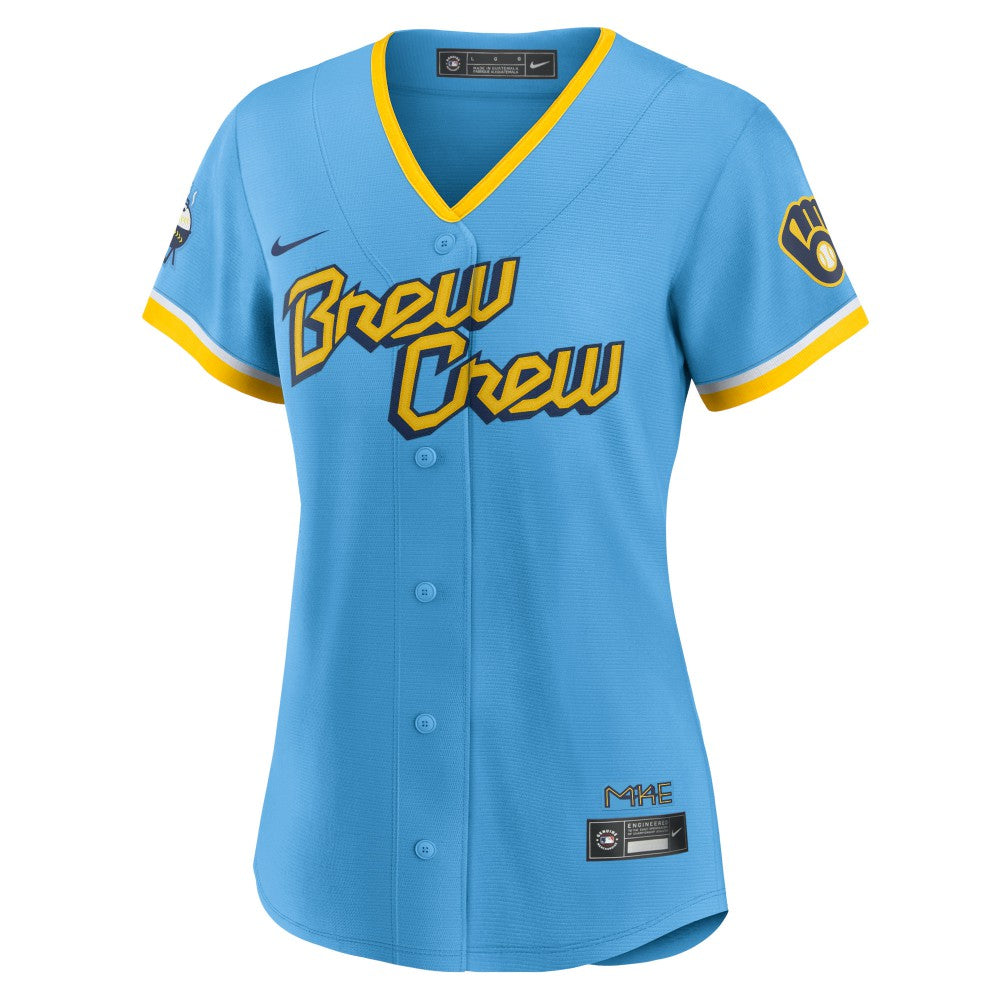 Christian Yelich Milwaukee Brewers Nike Women's City Connect Replica Player Jersey - Powder Blue - Nike Sale
