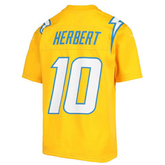 Nike Justin Herbert Los Angeles Chargers Youth Inverted Team Game Jersey Gold
