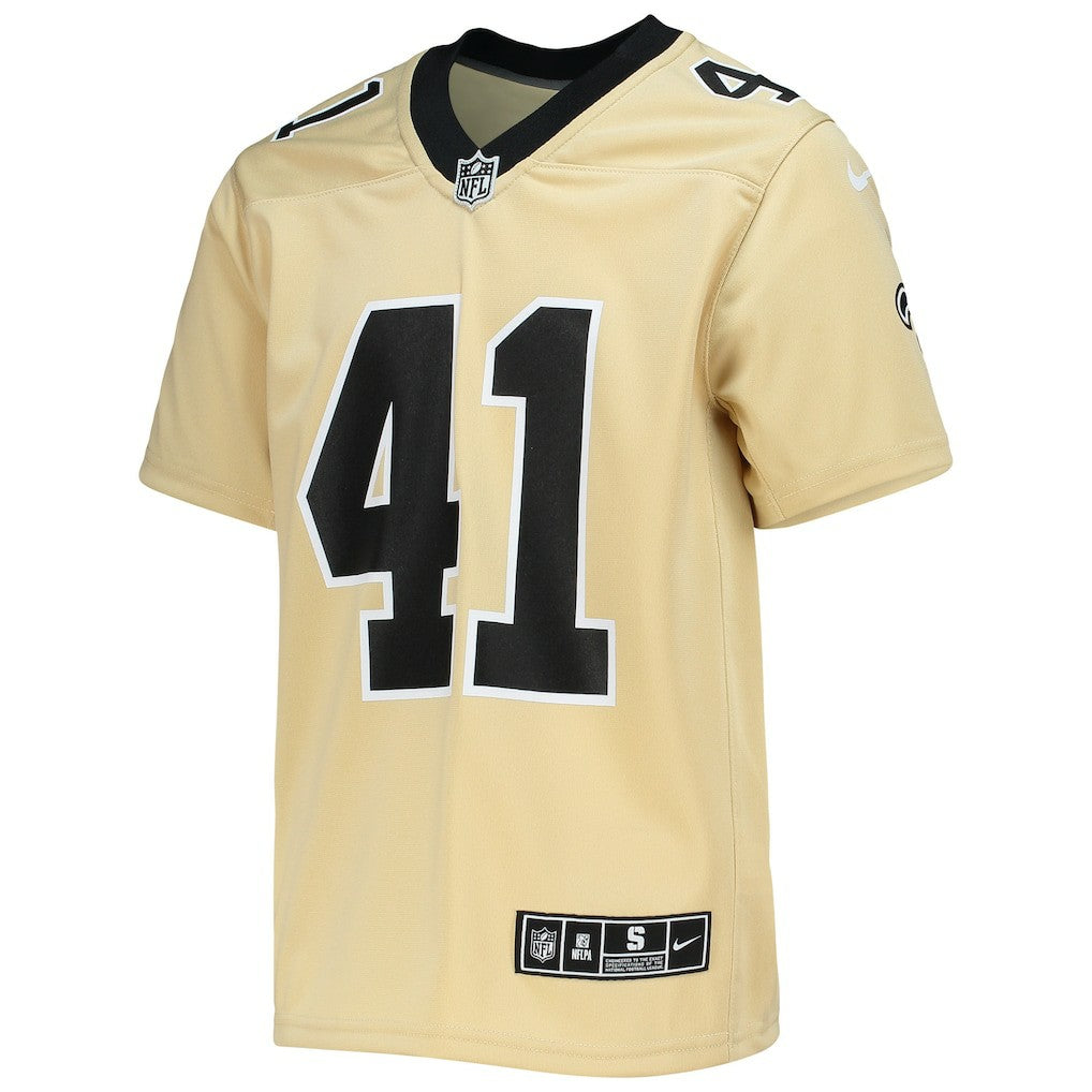 Nike Alvin Kamara New Orleans Saints Youth Inverted Team Game Jersey Gold