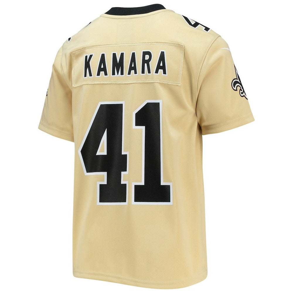 Nike Alvin Kamara New Orleans Saints Youth Inverted Team Game Jersey Gold