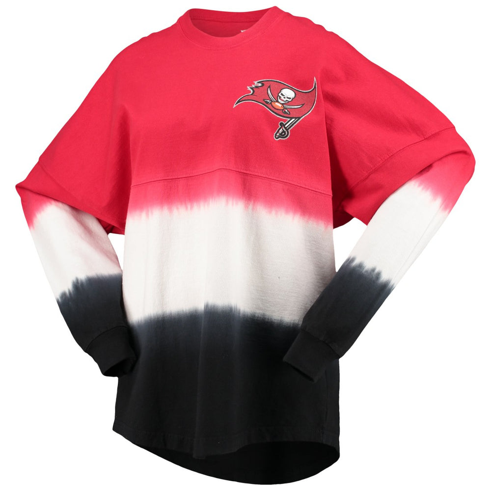 Fanatics Tampa Bay Buccaneers Women's Ombre Long Sleeve T-Shirt Red/Black