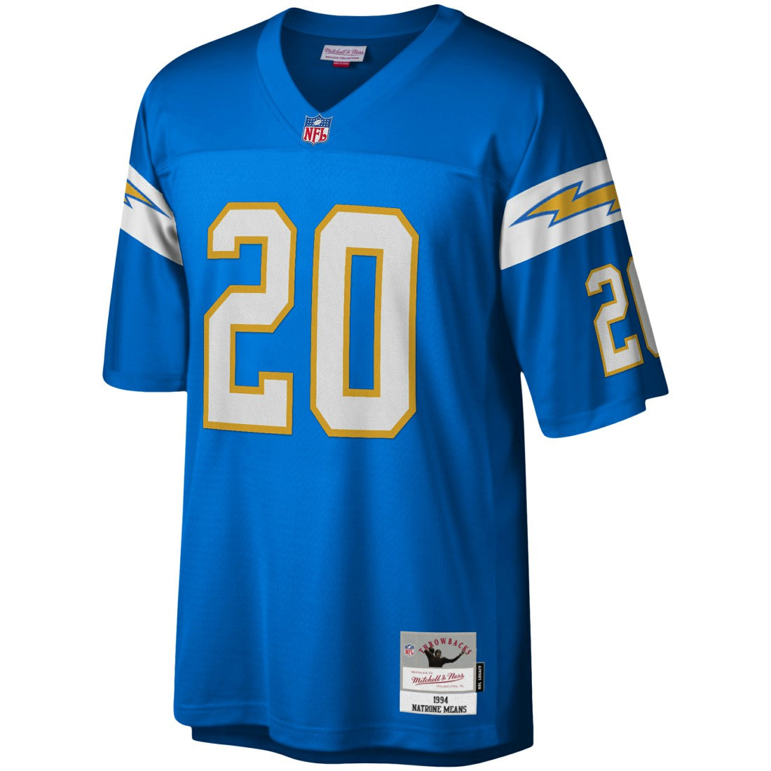 Mitchell & Ness Natrone Means Los Angeles Chargers Legacy Replica Jersey Powder Blue