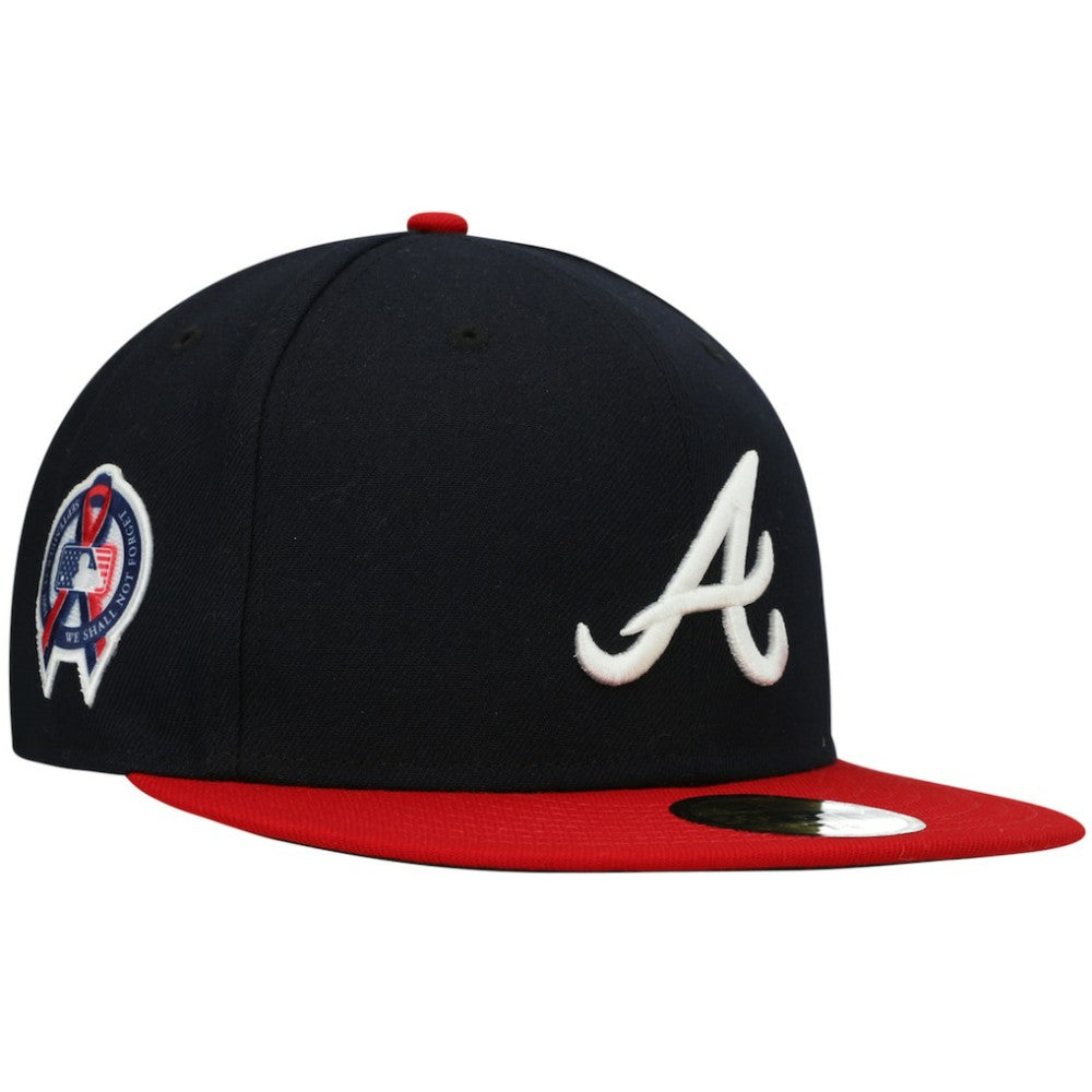 Atlanta Braves New Era 9/11 Memorial Side Patch 59FIFTY Fitted Hat - Navy - New Era Discount