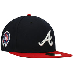 Atlanta Braves New Era 9/11 Memorial Side Patch 59FIFTY Fitted Hat - Navy - New Era Discount