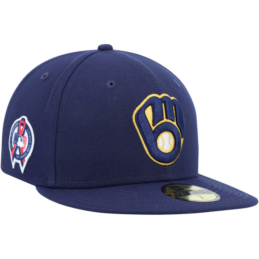 Milwaukee Brewers New Era 9/11 Memorial Side Patch 59FIFTY Fitted Hat - Navy - New Era Online