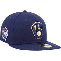 Milwaukee Brewers New Era 9/11 Memorial Side Patch 59FIFTY Fitted Hat - Navy - New Era Online