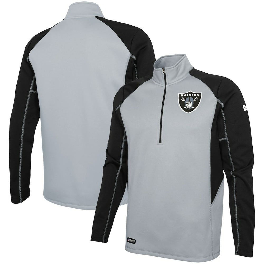 Las Vegas Raiders Combine Authentic Two-a-Days Half-Zip Jacket Silver