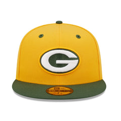 Green Bay Packers New Era Flipside 2Tone 59FIFTY Fitted Hat Gold/Green