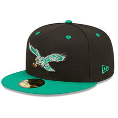 Philadelphia Eagles New Era Flipside 2Tone 59FIFTY Fitted Hat Black/