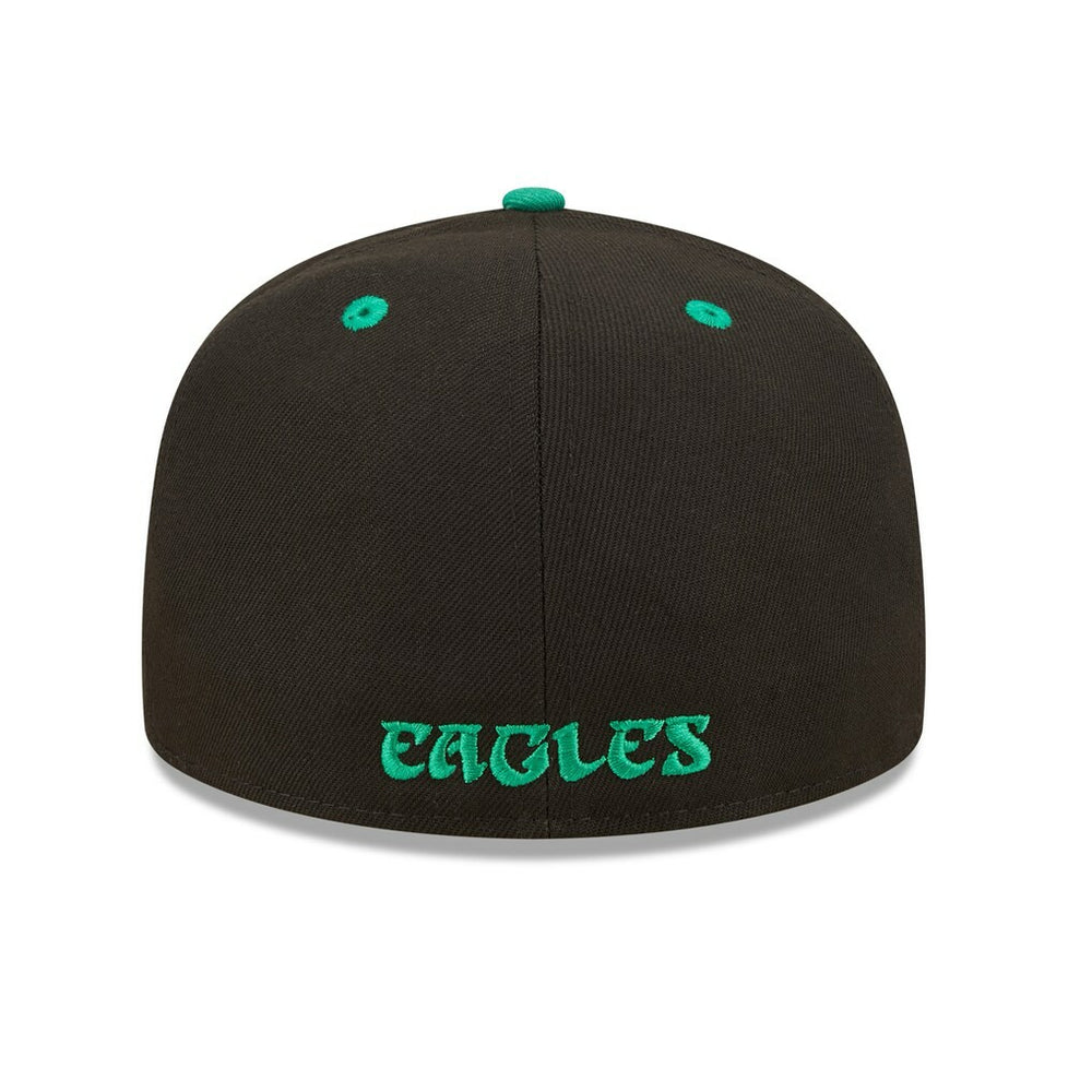 Philadelphia Eagles New Era Flipside 2Tone 59FIFTY Fitted Hat Black/