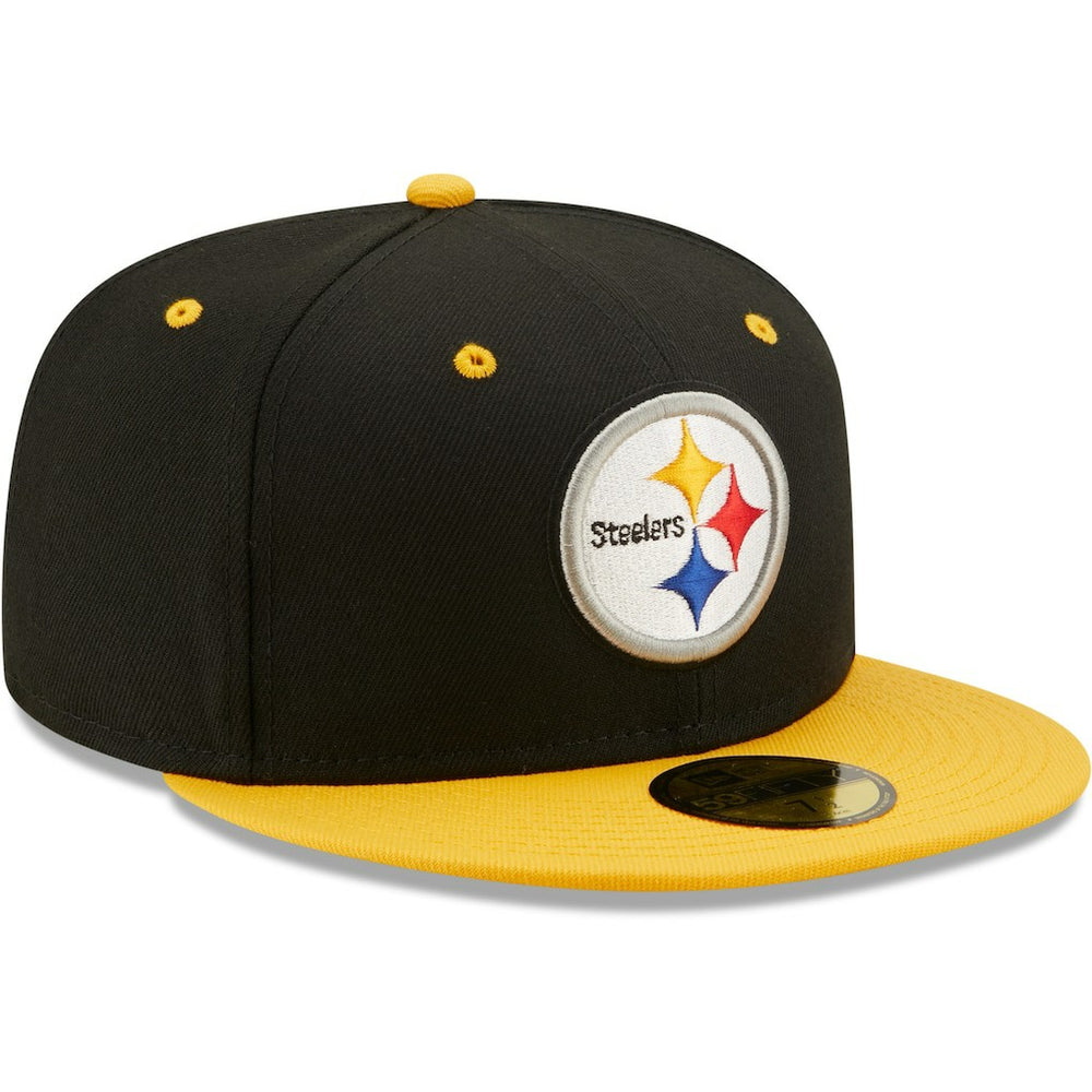 Pittsburgh Steelers New Era Flipside 2Tone 59FIFTY Fitted Hat Black/Gold