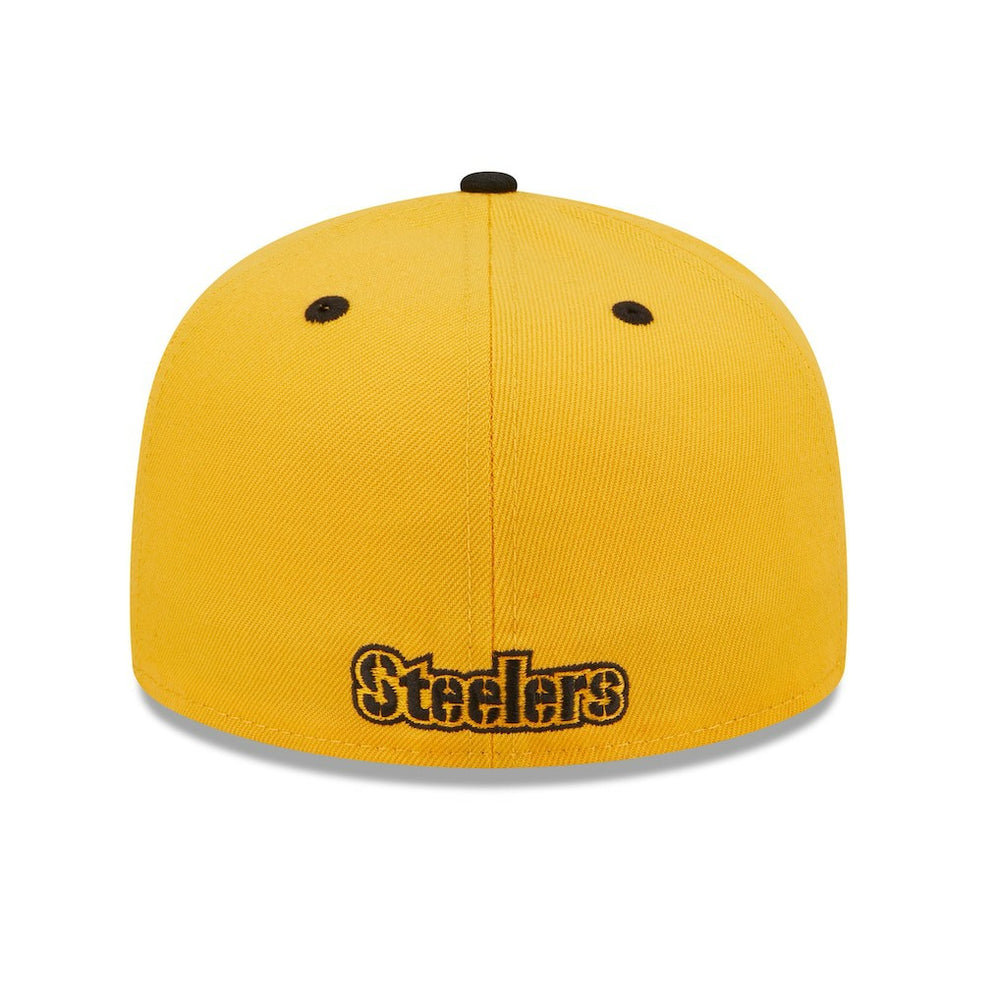 Pittsburgh Steelers New Era Flipside 2Tone 59FIFTY Fitted Hat Gold/Black