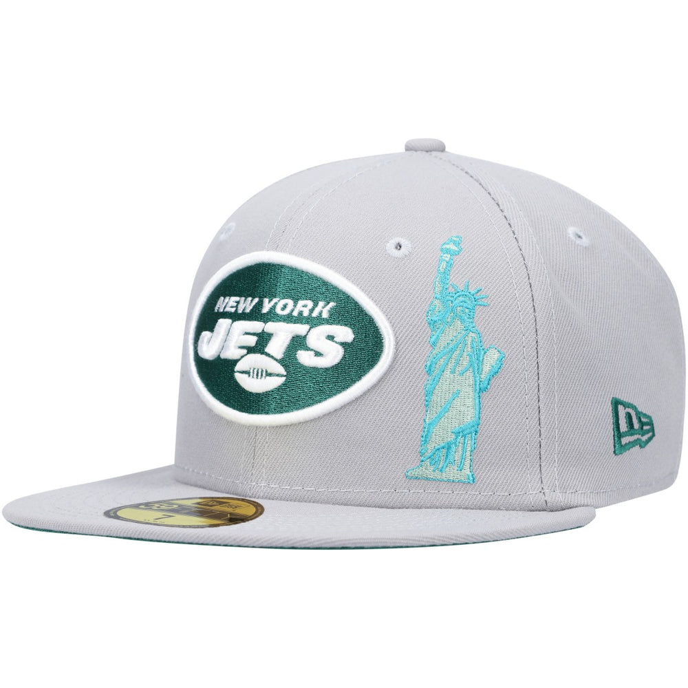 New York Jets New Era City Describe 59FIFTY Fitted Hat Gray