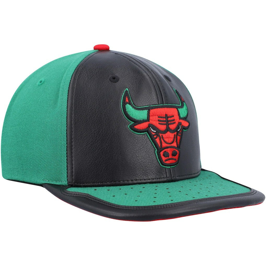 Chicago Bulls Day One Snapback Hat Black/Green | Mitchell & Ness online
