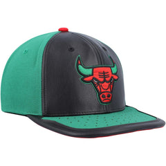 Chicago Bulls Day One Snapback Hat Black/Green | Mitchell & Ness online