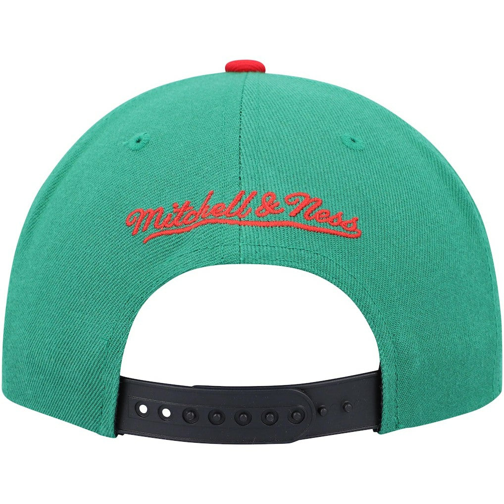 Chicago Bulls Day One Snapback Hat Black/Green | Mitchell & Ness online