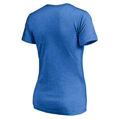 Detroit Lions Women's Long Stride V-Neck T-Shirt Blue