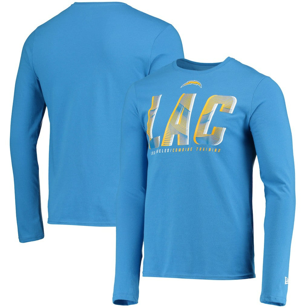 Los Angeles Chargers New Era Combine Authentic Static Abbreviation Long Sleeve T-Shirt Powder Blue
