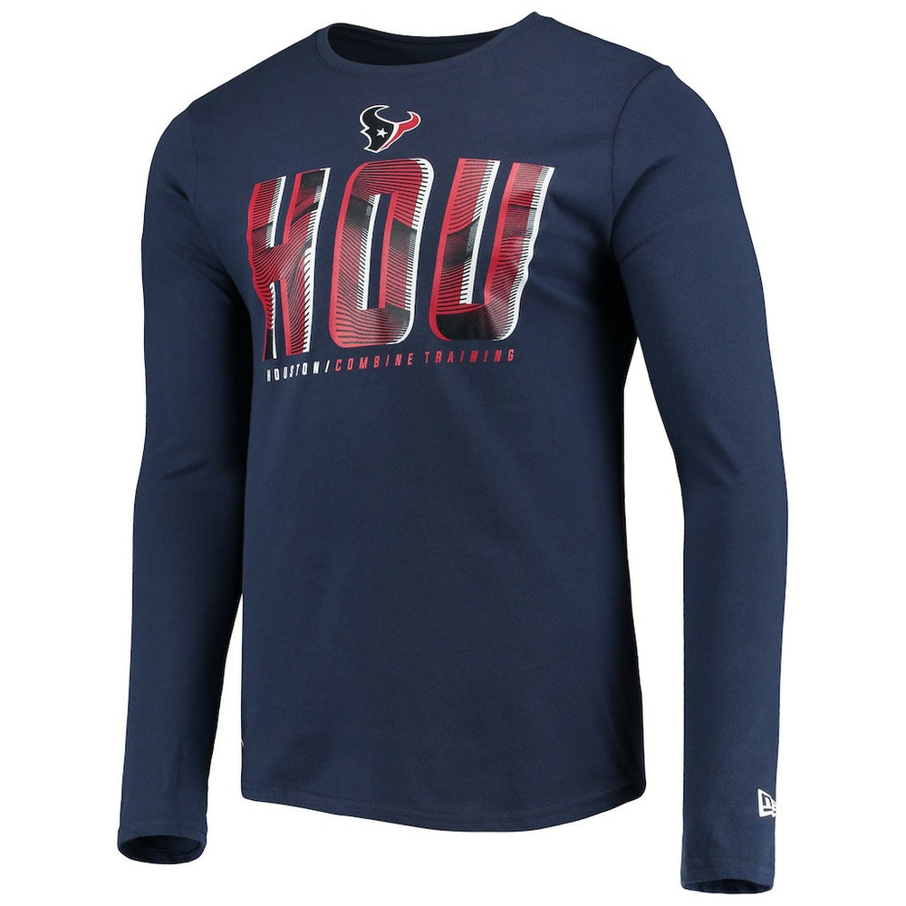 Houston Texans New Era Combine Authentic Static Abbreviation Long Sleeve T-Shirt Navy