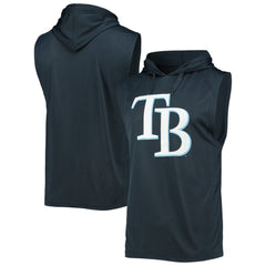 Tampa Bay Rays Stitches Sleeveless Pullover Hoodie - Navy - MLB Discount