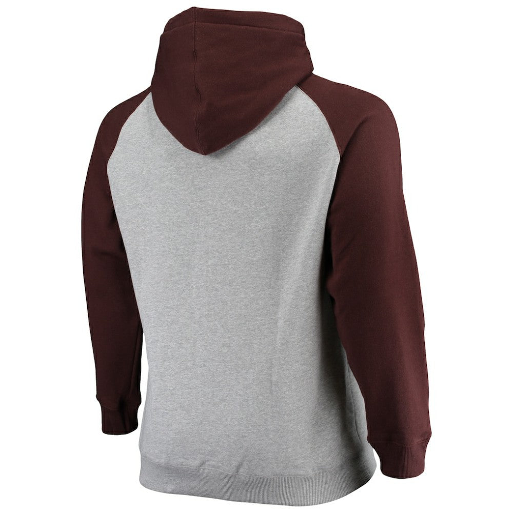 San Diego Padres Fanatics Big & Tall Raglan Pullover Hoodie - Heathered Gray/Brown - Fanatics on Sale