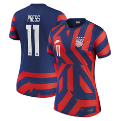 Christen Press USWNT 2021/22 Away Vapor Match Jersey Blue - Nike cheap