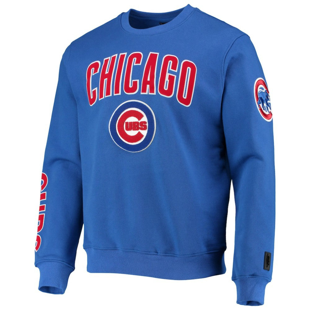 Chicago Cubs Pro Standard Stacked Logo Pullover Sweatshirt - Royal - MLB Discount