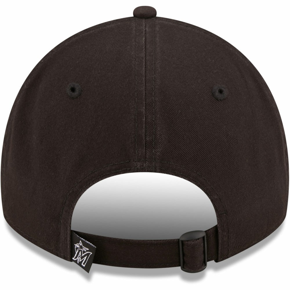 Miami Marlins New Era Black On Black Core Classic 2.0 9TWENTY Adjustable Hat - New Era Sale