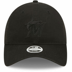 Miami Marlins New Era Women's Black on Black Core Classic II 9TWENTY Adjustable Hat - New Era Lifestyle