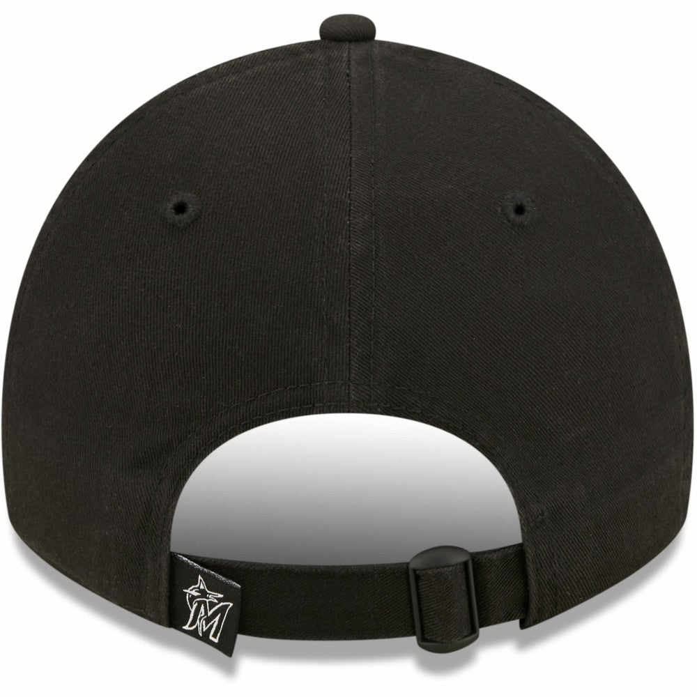Miami Marlins New Era Women's Black on Black Core Classic II 9TWENTY Adjustable Hat - New Era Lifestyle